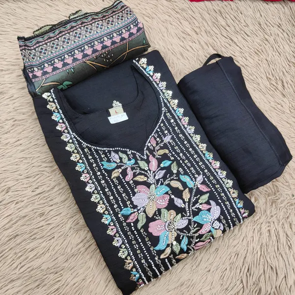 Vatican Silk Shimmer Top Bottom & Dupatta Set | TS2017